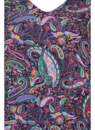 Viskosebluse med lange ermer og paisleymønster, Multi Paisley, Packshot image number 2