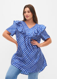 Stripet tunika med franser, S.T.W./White Stripes, Model