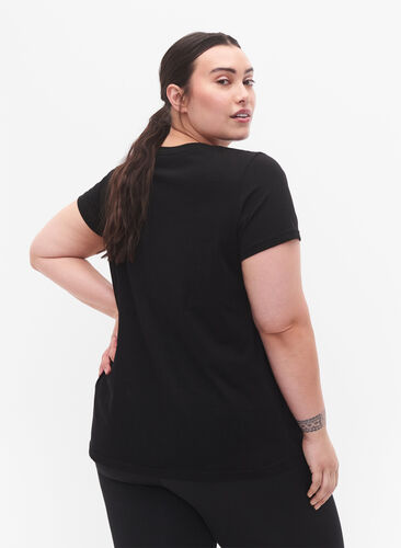 Trenings-t-skjorte med trykk, Black w. Mind/Body, Model image number 1