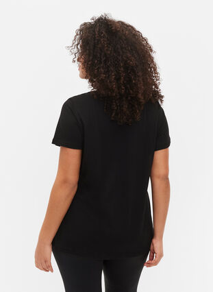Trenings-t-skjorte med trykk, Black w. Raise, Model image number 1