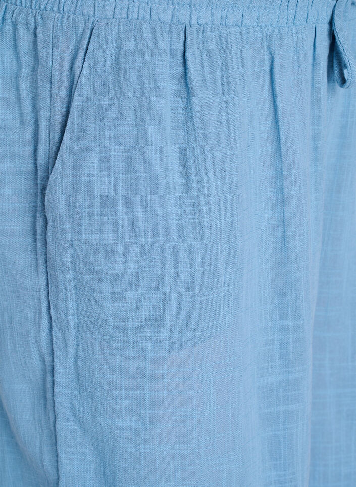 FLASH - Bukse med rett passform og høy midje, Blå, Packshot image number 2