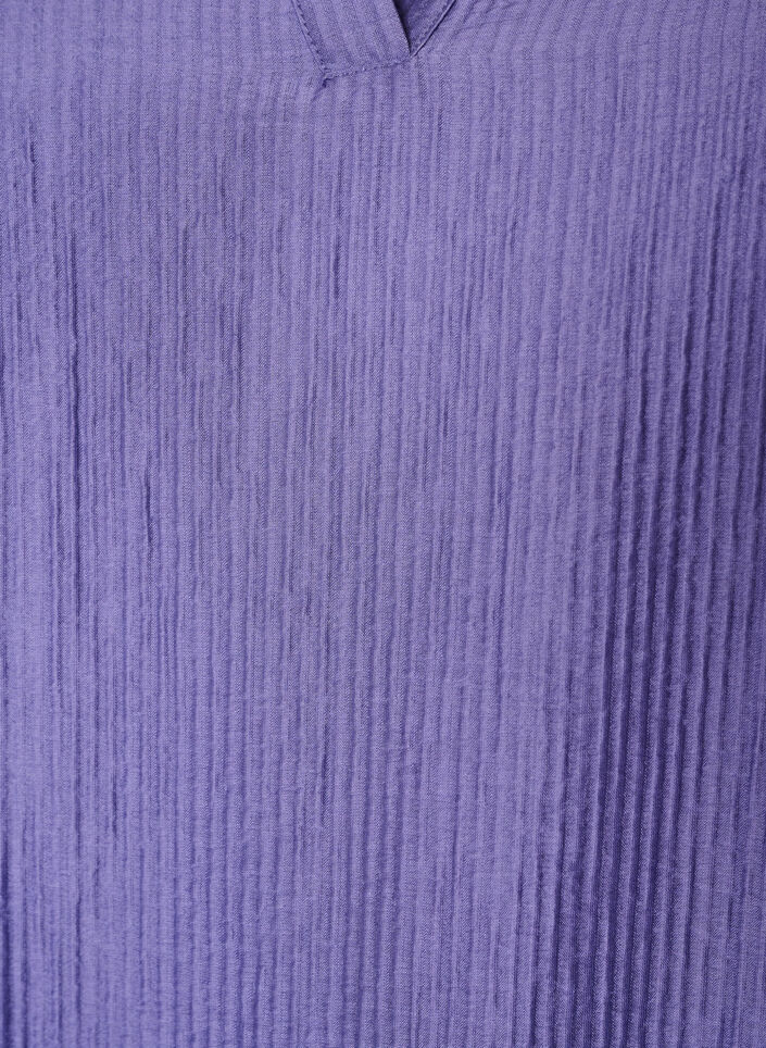 Teksturert A-line kjole, Lilla, Packshot image number 2