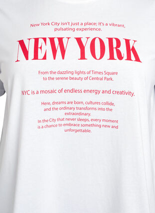 Zizzi Basic T-skjorte i bomull med rund hals, Hvit, Packshot image number 2