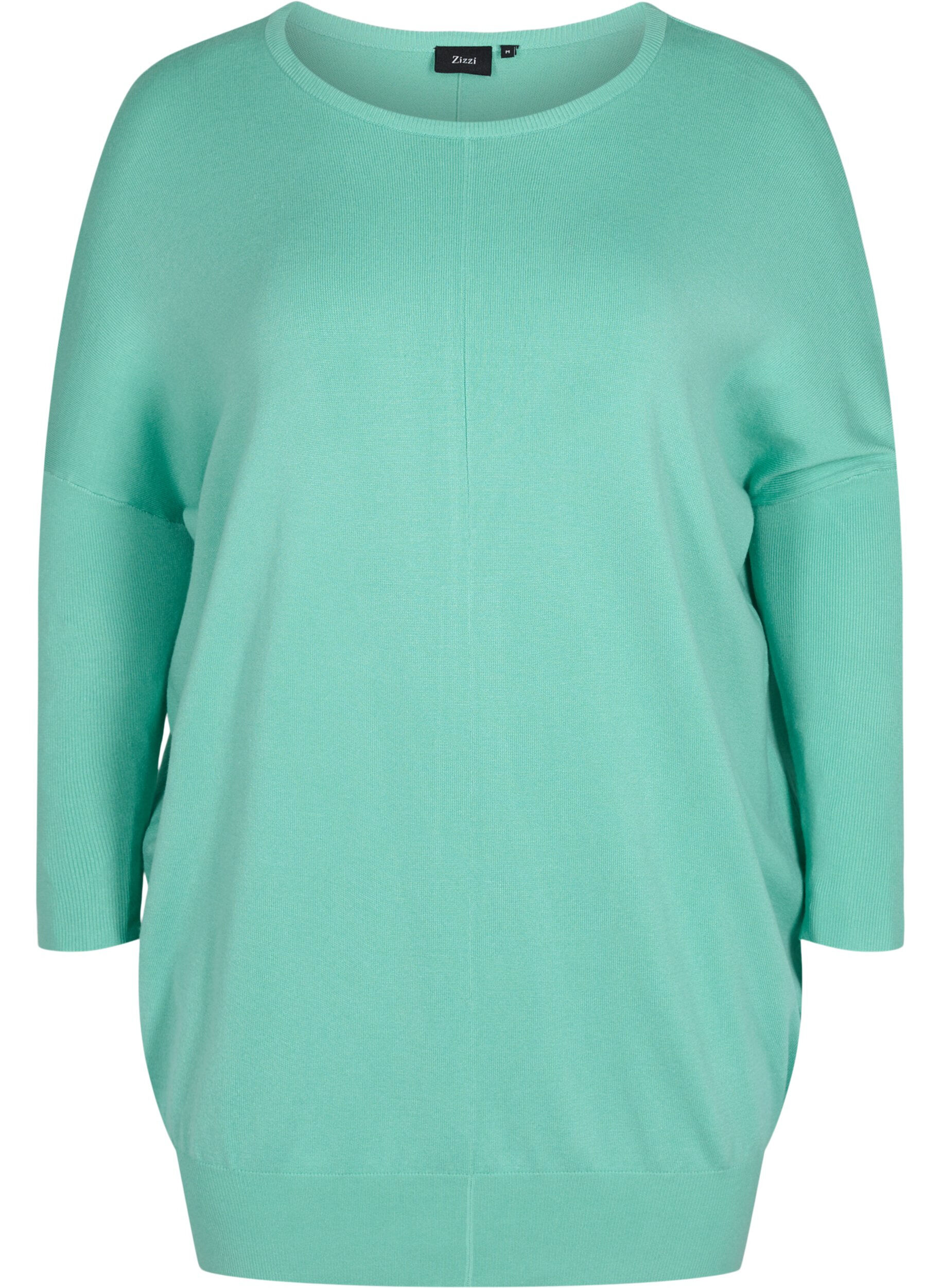 Zizzi Strikket genser, Dusty Jade Green, Packshot image number 0