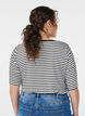 T-skjorte med TENCEL&trade; Lyocell og striper, Hvit, Model image number 2
