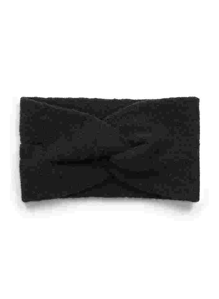 Strikket pannebånd, Black, Packshot image number 0