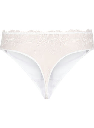 Zizzi Mikrofiberstring med blonde, Hvit, Packshot image number 1