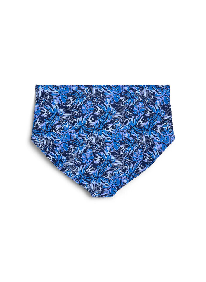H&oslash;ytlivs bikinitruse med m&oslash;nster, Bl&aring;, Packshot image number 1