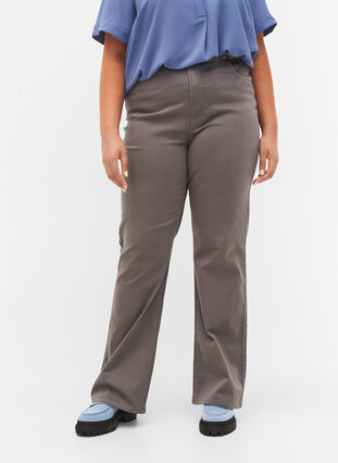Zizzi Jeans med sleng og ekstra høyt liv, Excalibur, Model image number 2