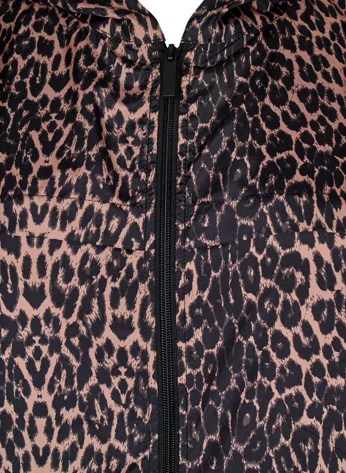 Sportsjakke med leopardmønster og hette, Leo AOP, Packshot