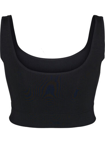 Sømløs BH med rund hals, Black, Packshot image number 1