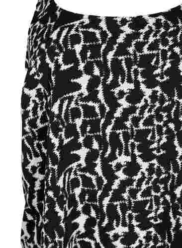 FLASH - Topp med mønster, Black White AOP, Packshot image number 2