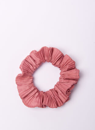 Scrunchie med plissé, Rosa, Packshot image number 1