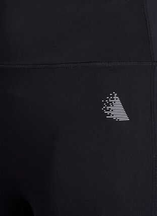 Zizzi CORE, Squatsikre 3/4 treningsleggings med lomme, Svart, Packshot image number 2