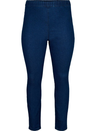 Zizzi FLASH - Tettsittende jeggings med høyt liv, Blue denim, Packshot image number 0