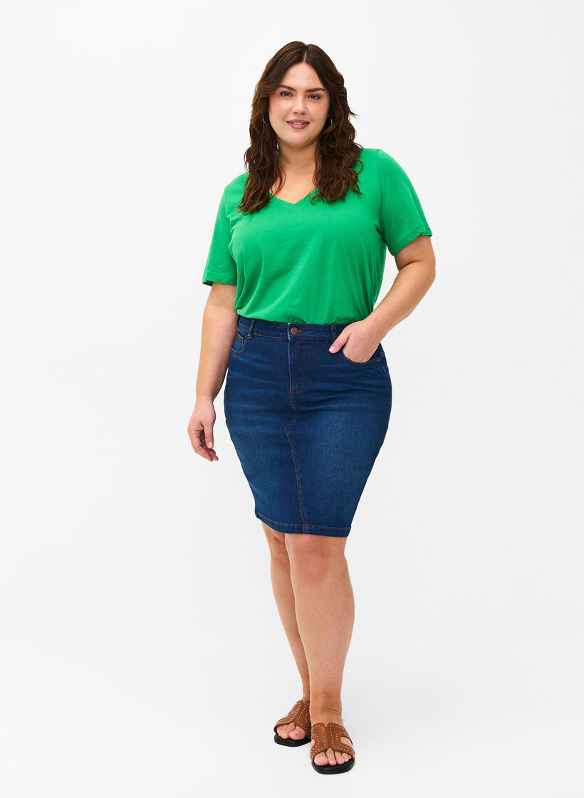 FLASH - T-skjorte med V-hals, Kelly Green, Model image number 2