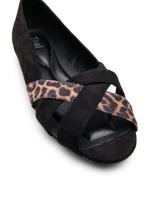 Zizzi Wide fit - Spisse ballerinaflats, Svart, Packshot image number 3
