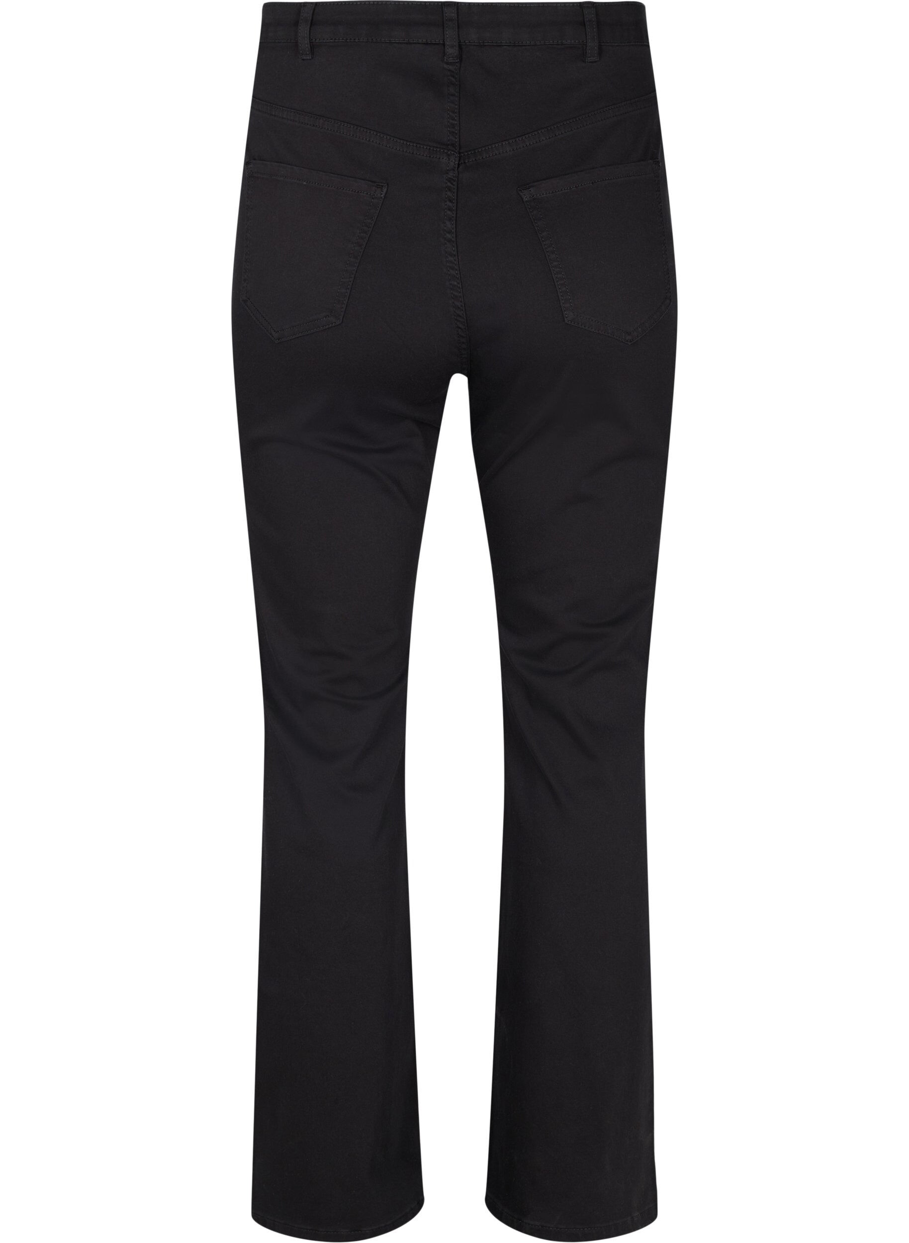 Zizzi Jeans med sleng og ekstra h&oslash;yt liv, Svart, Packshot image number 1
