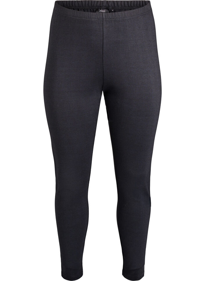 Mønstrede leggings med regular waist, Svart, Packshot image number 0