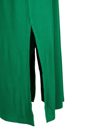 Ermeløs kjole i ribbestrikket viskose, Jolly Green, Packshot image number 3