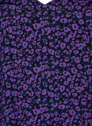 Viskose tunika med A-fasong, Purple Leo AOP, Packshot image number 2