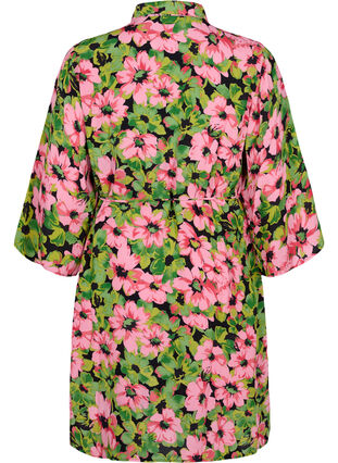 Skjorte i viskose med blomstermønster, Pink G. Flower AOP, Packshot image number 1