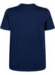 Basic T-skjorte i bomull med rund hals, Bl&aring;, Packshot image number 1