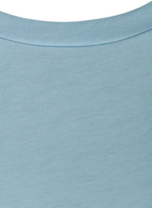 T-skjorte i bomullsmiks, Dream Blue Mel., Packshot image number 2