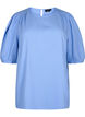 Viskosebluse med 1/2-ermer, Cornflower Blue, Packshot image number 0