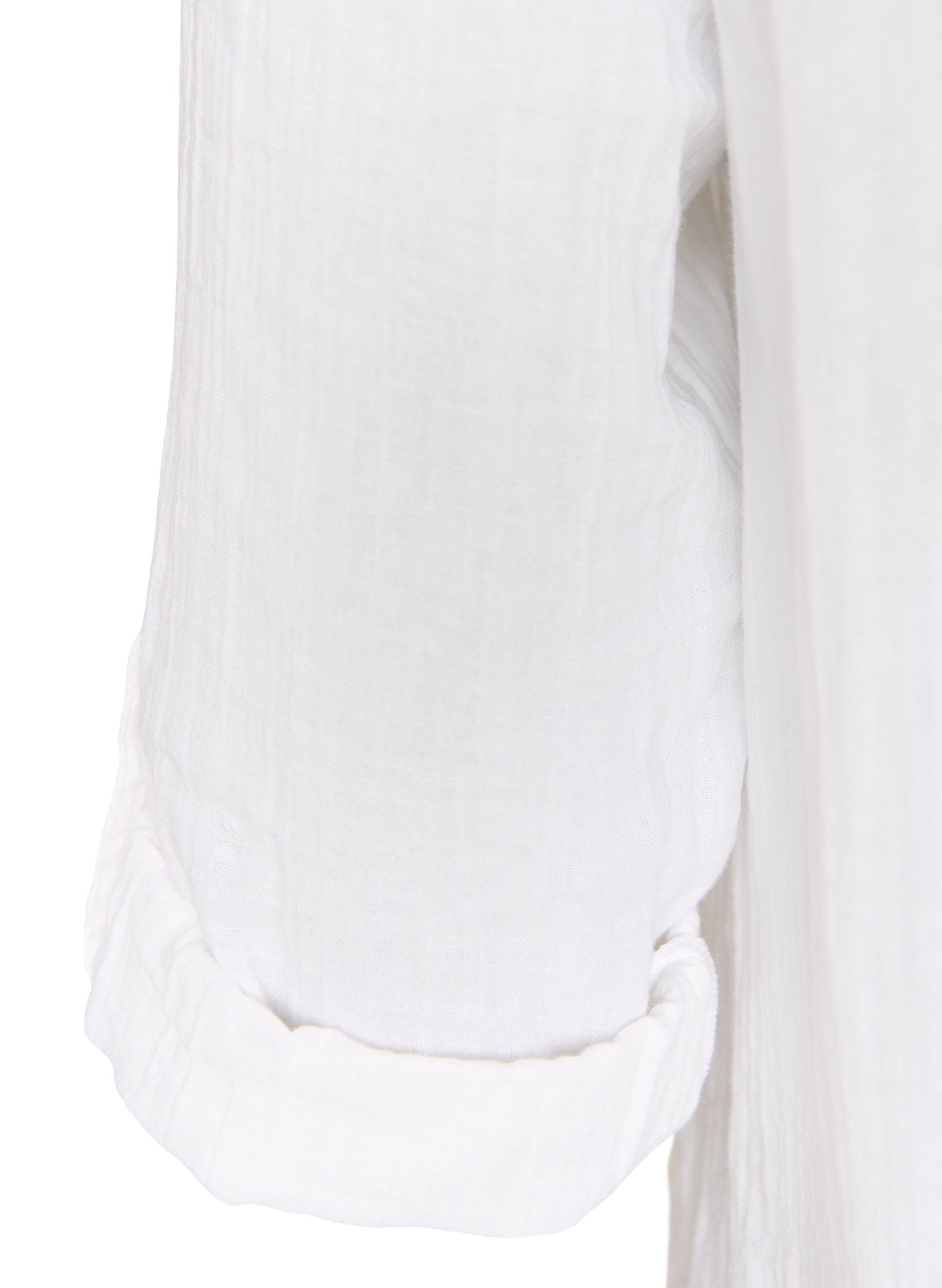 ZizziBomullsmuslin tunika med broderie anglaise, Hvit, Packshot image number 3