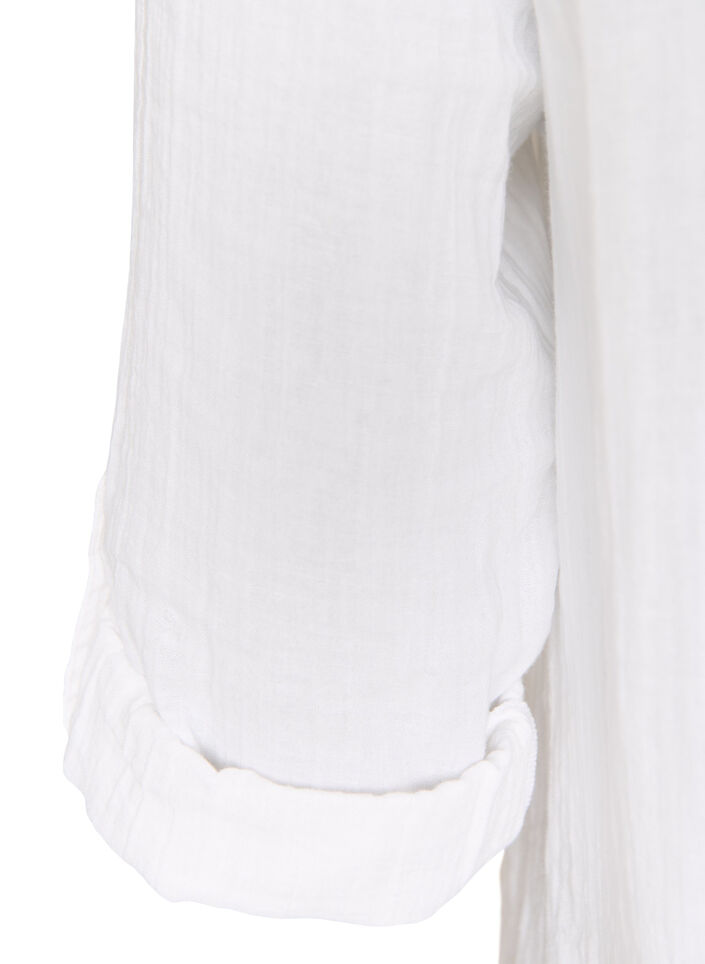 Bomullsmuslin tunika med broderie anglaise, Hvit, Packshot image number 3