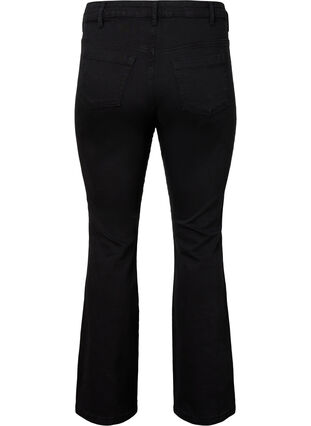 Ellen bootcut jeans med høyt liv, Black, Packshot image number 1