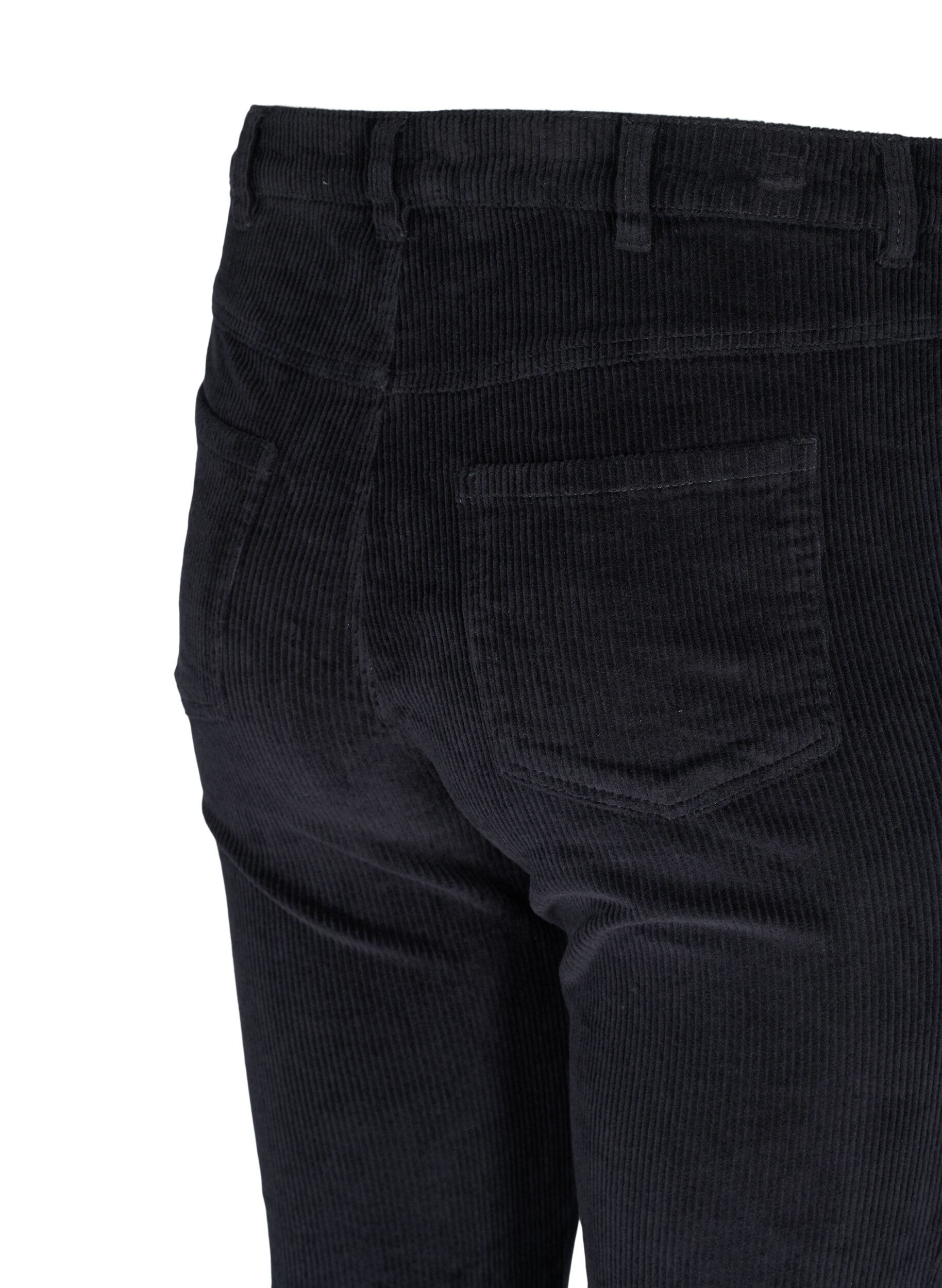 Zizzi Fl&oslash;yelsbukse med bootcut, Black, Packshot image number 3