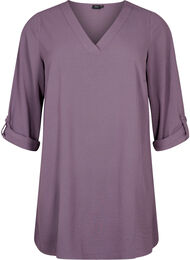 A-formet tunika med 3/4-ermer, Vintage Violet