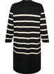 Strikket cardigan med striper i viskoseblanding, Black w. Birch, Packshot image number 1
