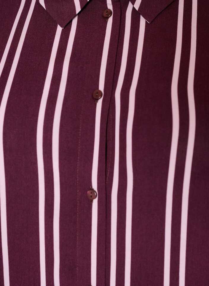 Stripete nattkjole, M&oslash;rk Bordeaux, Packshot image number 2