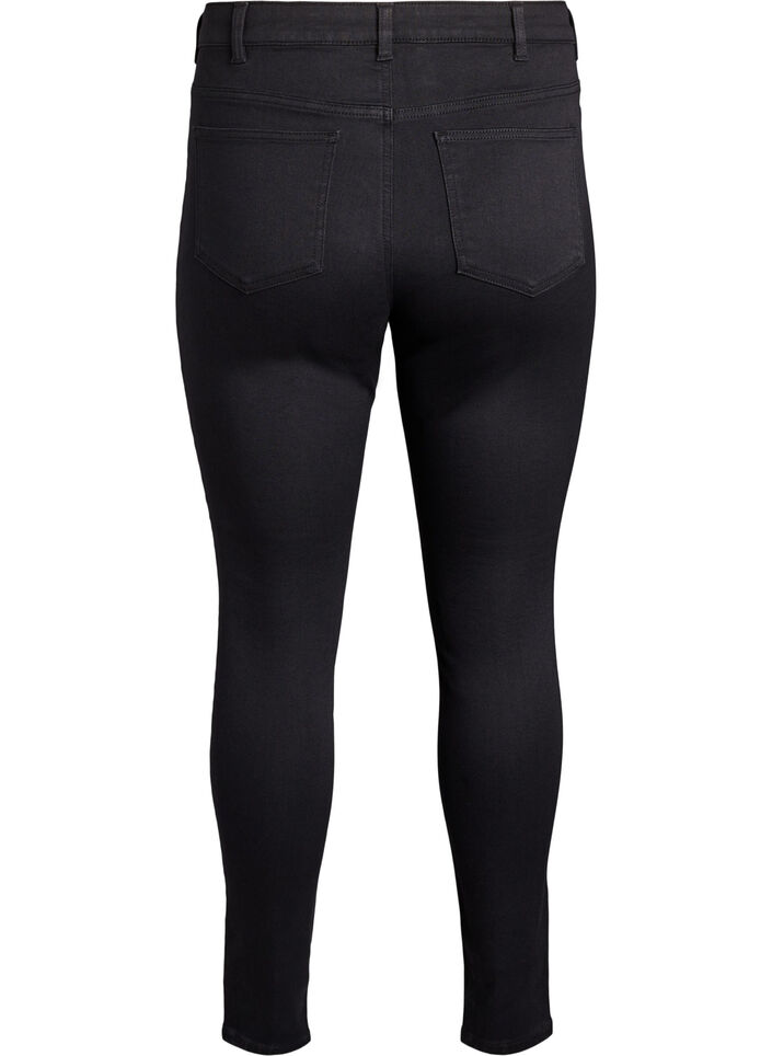 Super slim Amy jeans med h&oslash;y midje, Svart, Packshot image number 1