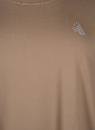 Zizzi Treningsbluse med 3/4-ermer, Beige, Packshot image number 2