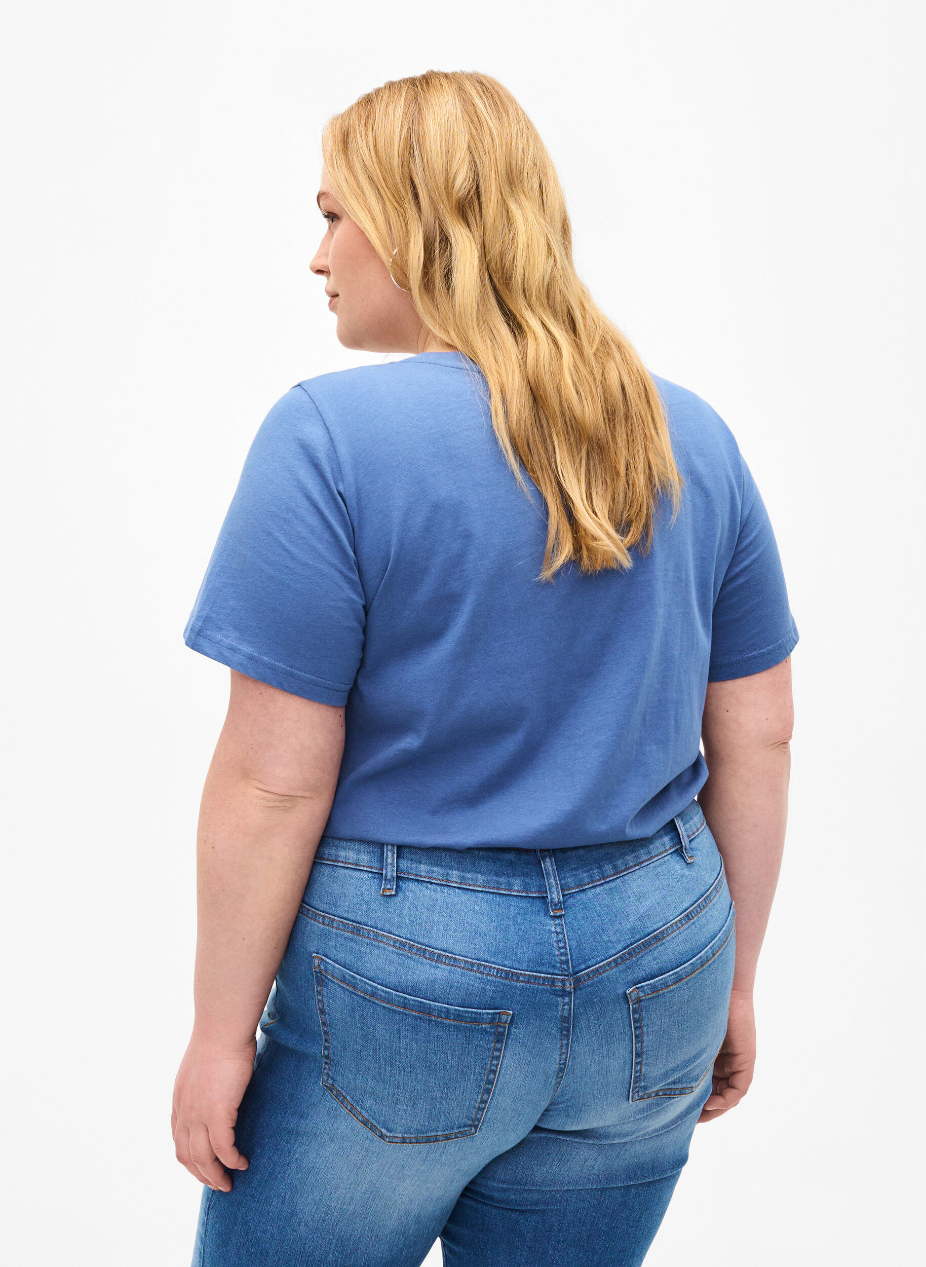 ZizziT-skjorte med tekstmotiv, Moonlight B. W.Navy, Model image number 1