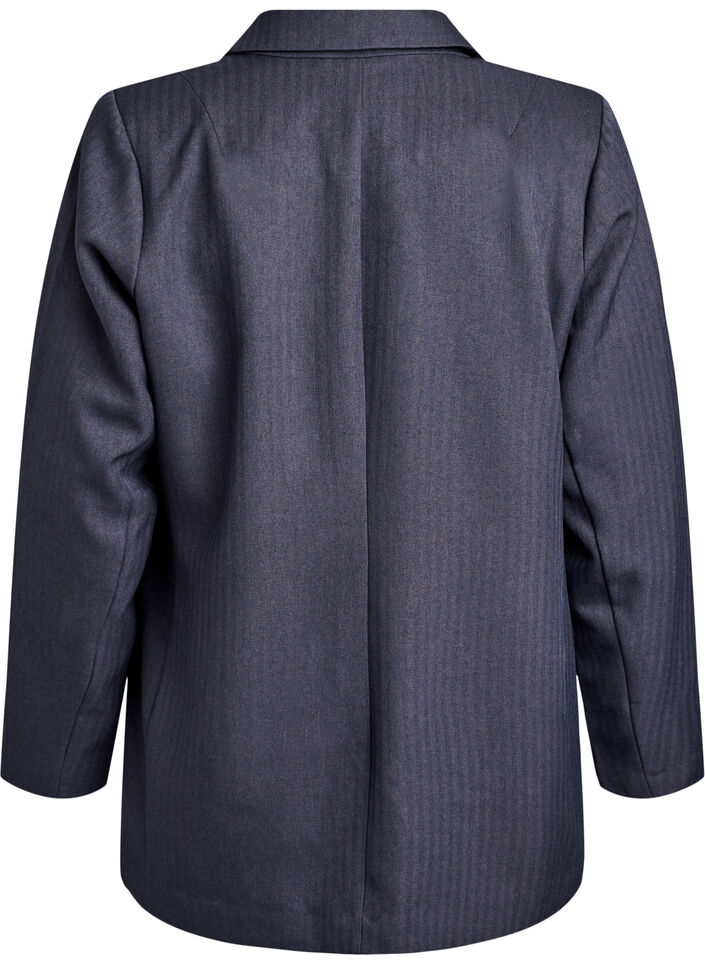 Klassisk blazer med lommer, Gr&aring;, Packshot image number 1