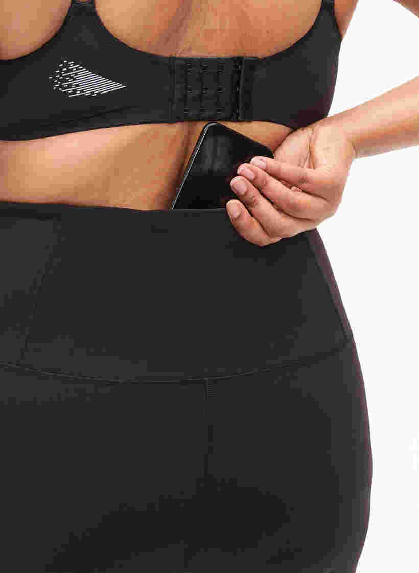 CORE, SUPER TENSION TIGHTS - Treningstights med innvendig lomme, Black, Model image number 2