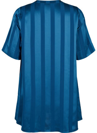 A-lineskåret kjole med striper og halvlange ermer, Titan, Packshot image number 1