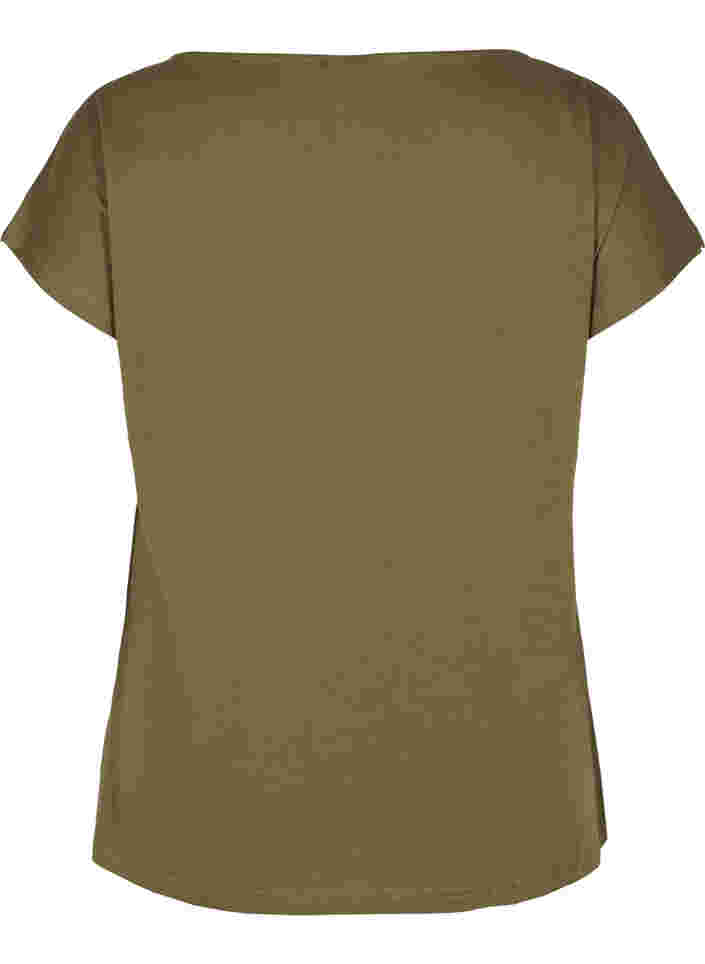 T-skjorte med brystlomme i organisk bomull, Ivy Green, Packshot image number 1