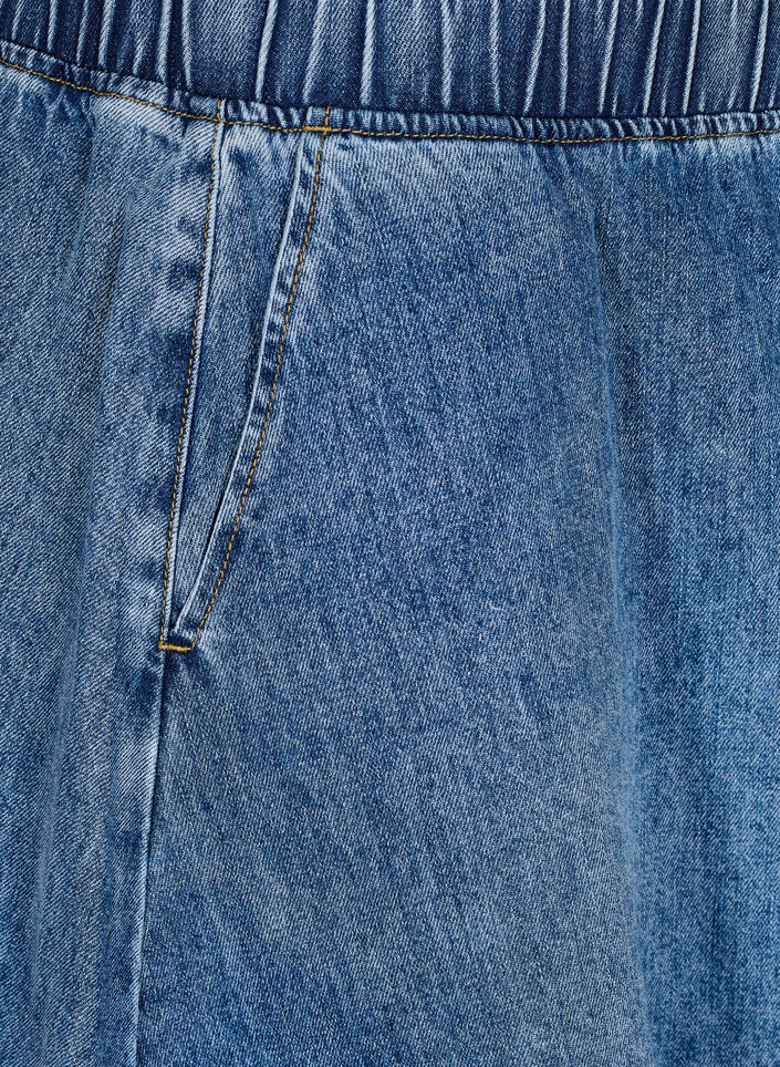 Kort denim skaterskj&oslash;rt, Bl&aring;, Packshot image number 2