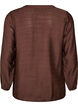 Viskoseskjorte med broderte ermer, Brun, Packshot image number 1