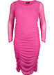 Tettsittende kjole med draperinger, Fuchsia Red, Packshot image number 0