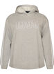Hettegenser med brodert motiv, Gr&aring;, Packshot image number 0