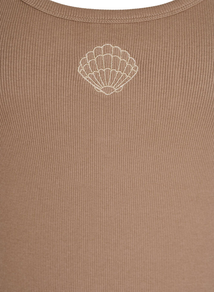Figurn&aelig;r topp med motiv, Brun, Packshot image number 2