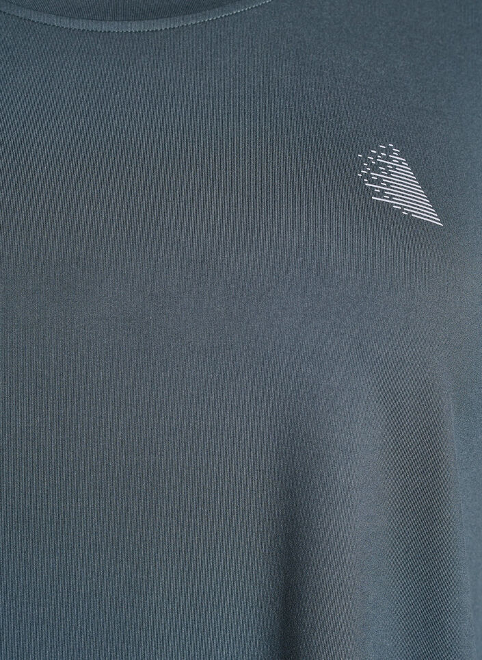 Treningsbluse med 3/4-ermer, Gr&aring;, Packshot image number 2