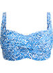 Polstret bikinioverdel med trykk, Bl&aring;, Packshot image number 0